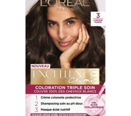 L'ORÉAL EXCELLENCE CRÈME COLORATION PERMANENTE 3 CHÂTAIN FONCÉ