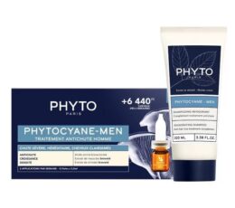PHYTO PHYTOCYANE-MEN TRAITEMENT ANTICHUTE HOMME AMPOULES 12x3.5ML + SHAMPOOING REVIGORANT 100ML OFFERT