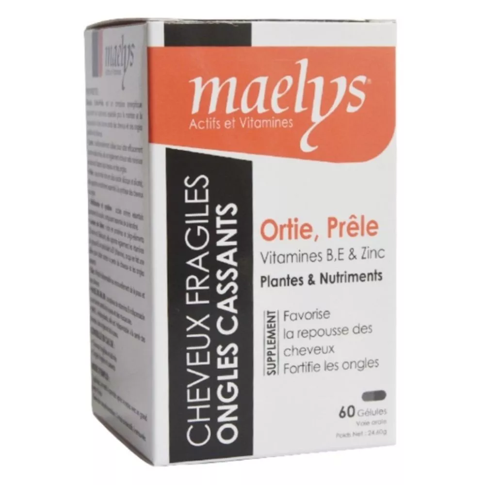 MAELYS ORTIE PRÊLE VITAMINES B, E & ZINC 60 GÉLULES