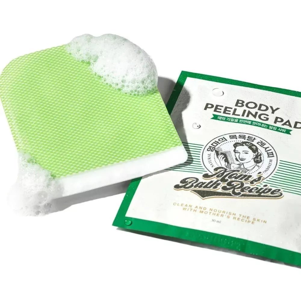 MOM'S BATH RECIPE BODY PEELING PAD GREEN 1U