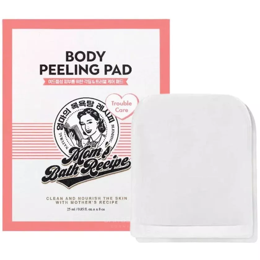 MOM'S BATH RECIPE BODY PEELING PAD PINK 1U