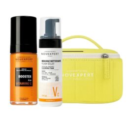 NOVEXPERT VITAMINE C SÉRUM BOOSTER 30ML + MOUSSE NETTOYANTE FLASH ÉCLAT 150ML -50% + TROUSSE OFFERTE