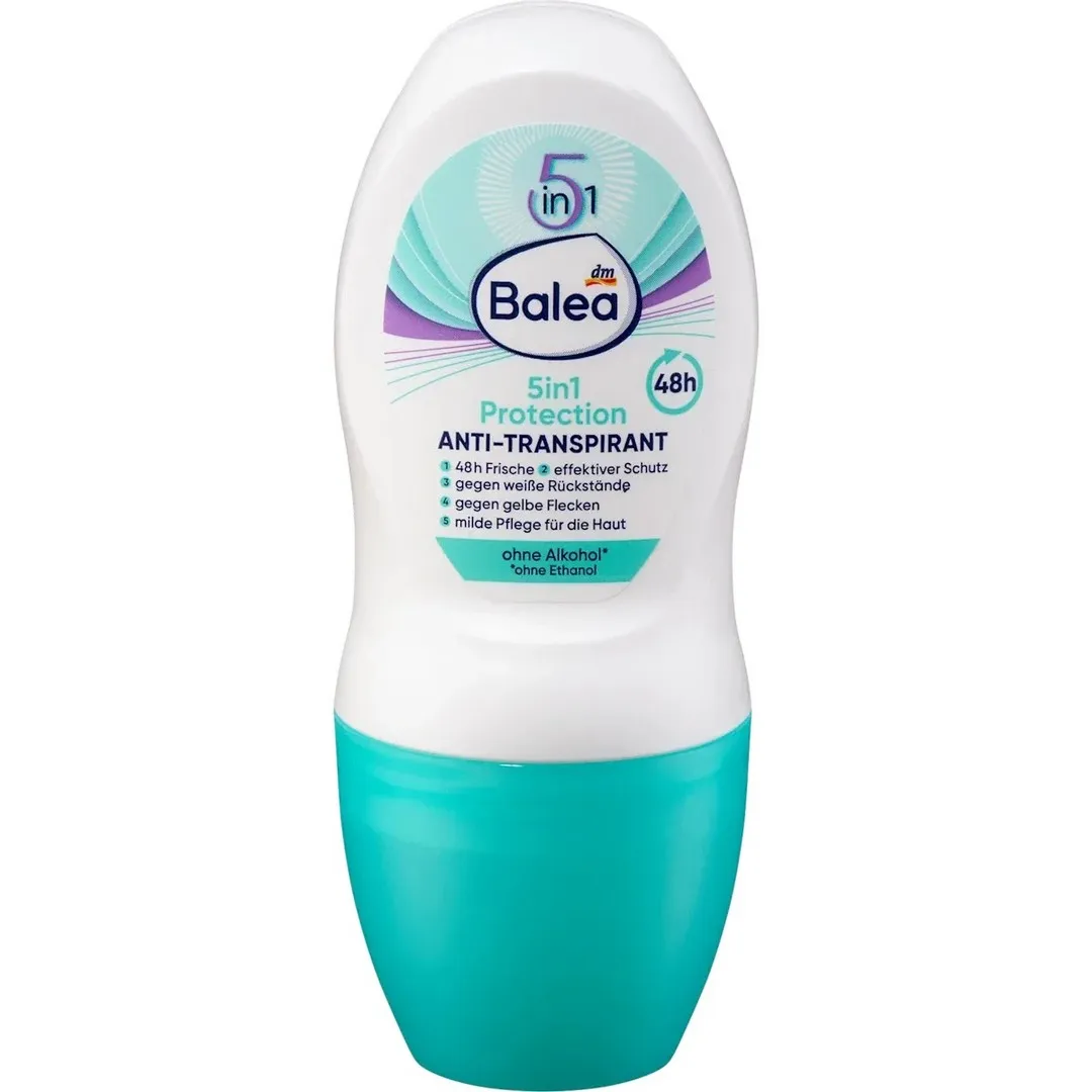 BALEA PROTECTION 5IN1 ANTI-TRANSPIRANT DEO ROLL-ON 50ML