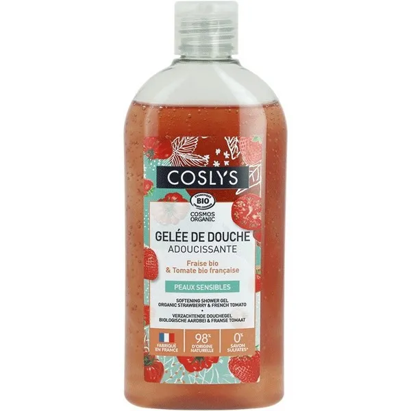 COSLYS GELÉE DE DOUCHE ADOUCISSANTE FRAISE BIO & TOMATE BIO 250ML