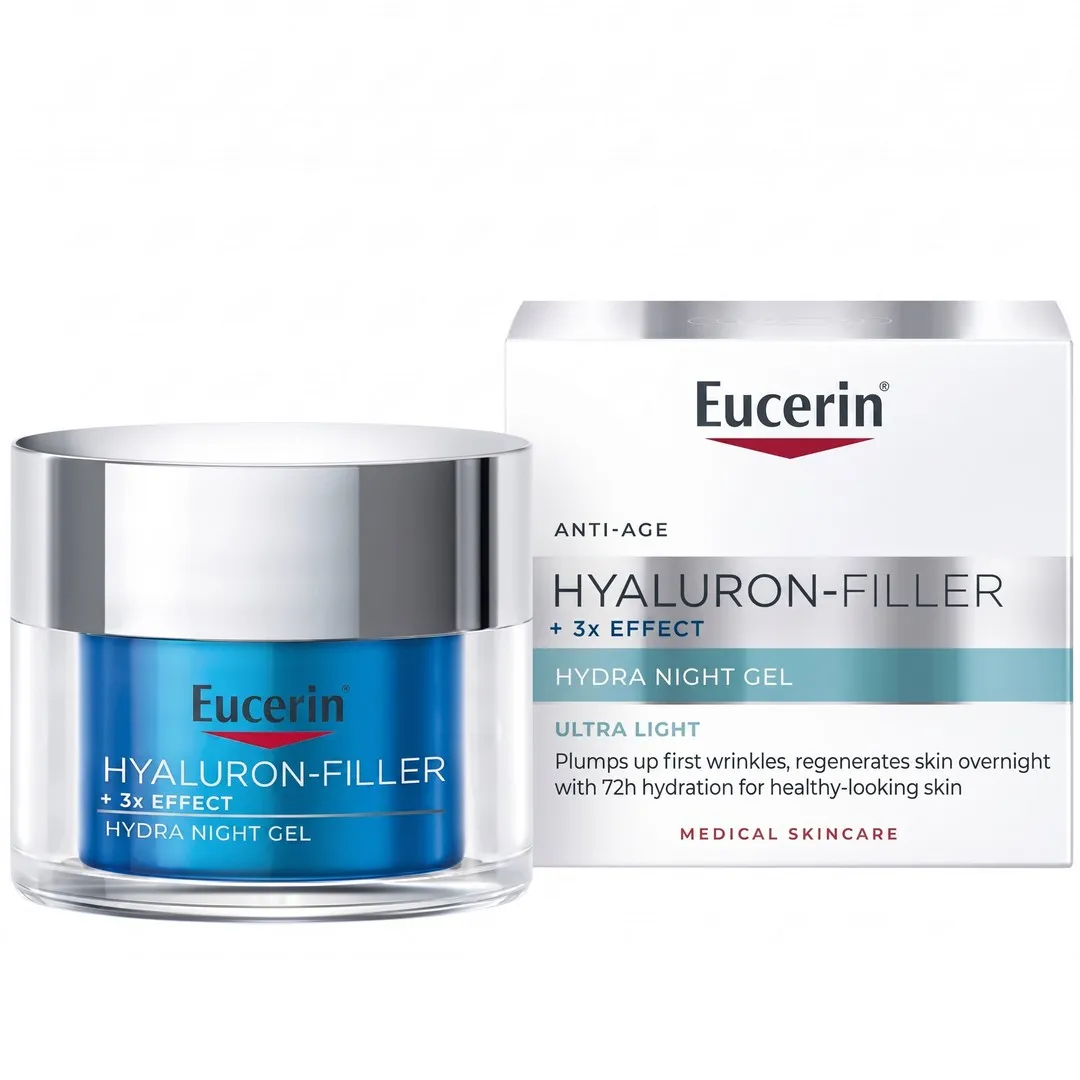 EUCERIN HYALURON-FILLER + 3x EFFECT HYDRA NIGHT GEL ULTRA LIGHT 50ML