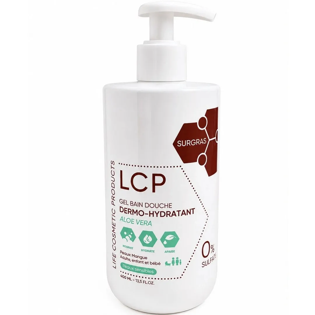 LCP SURGRAS GEL BAIN DOUCHE DERMO-HYDRATANT ALOE VERA 400ML