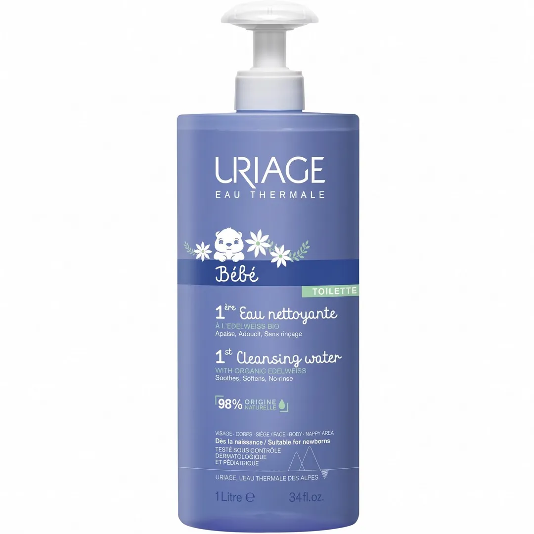 URIAGE BÉBÉ 1ÈRE EAU NETTOYANTE À L'EDELWEISS BIO 1L