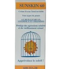 DERMO-SOINS SUNSKIN 60 CRÈME ECRAN TOTAL INVISIBLE 50ML
