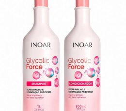 INOAR GLYCOLIC FORCE SHAMPOOING 1L + APRÈS-SHAMPOOING 800ML PACK