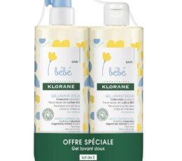 KLORANE BÉBÉ GEL LAVANT DOUX AU CALENDULA APAISANT 2x500ML
