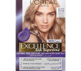 L'ORÉAL EXCELLENCE CRÈME COLORATION PERMANENTE 8.12 BLOND CLAIR PERLÉ FROID