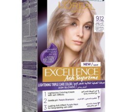 L'ORÉAL EXCELLENCE CRÈME COLORATION PERMANENTE 9.12 BLOND TRÈS CLAIR PERLÉ FROID